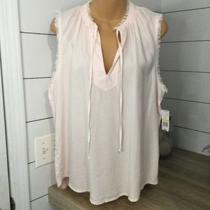 Cloth & stone sleeveless blouse Women's size M light pink NWT‎
